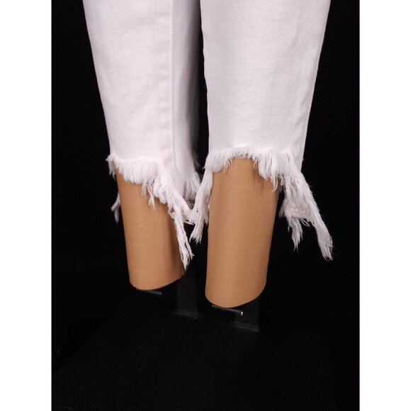 L'AGENCE High Line Jeans Size 25 Womens Blanc Destruct $435 - Picture 7 of 13